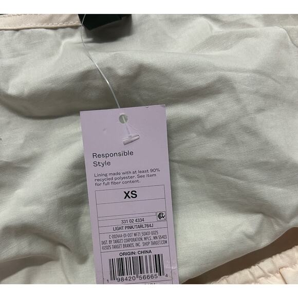 Wild Fable Blouse Womens XS Light Pink Long Sleeve Square Neck Crop Top New - Picture 5 of 7